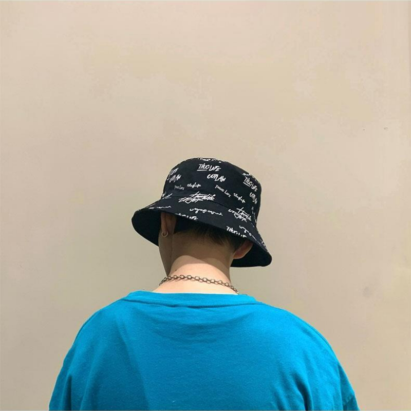 雙面戴大頭圍嘻哈薄款防曬潮流漁夫帽-vivivale