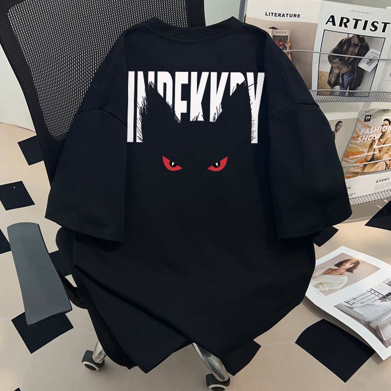 涼感潮流純棉帥氣小眾休閒印花短袖T恤-vivivale