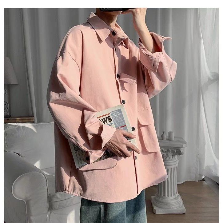 潮流休閒韓版帥氣百搭工裝長袖開衫-vivivale