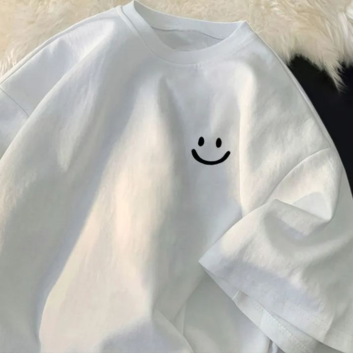 港風寬鬆百搭純色潮牌五分袖韓版T恤上衣