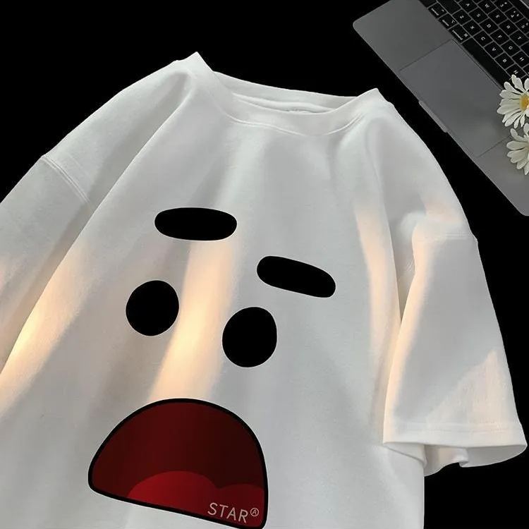 港風趣味百搭印花潮短袖T恤