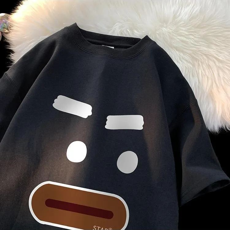 港風趣味百搭印花潮短袖T恤