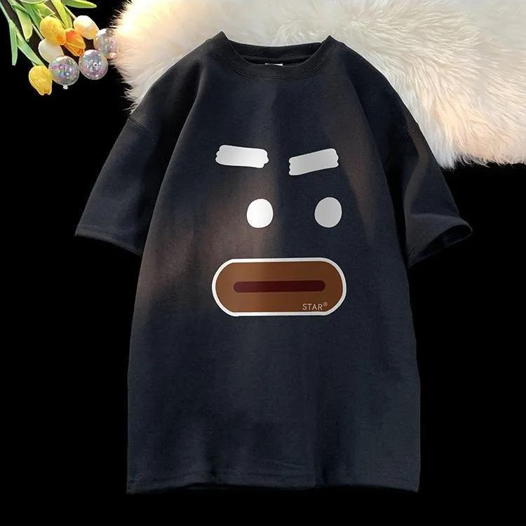 港風趣味百搭印花潮短袖T恤