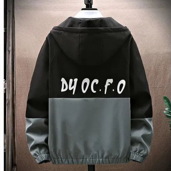 【單件/套裝】連帽帥氣潮牌夾克+百搭長袖T恤+撞色拼接工裝褲三件套套裝-vivivale