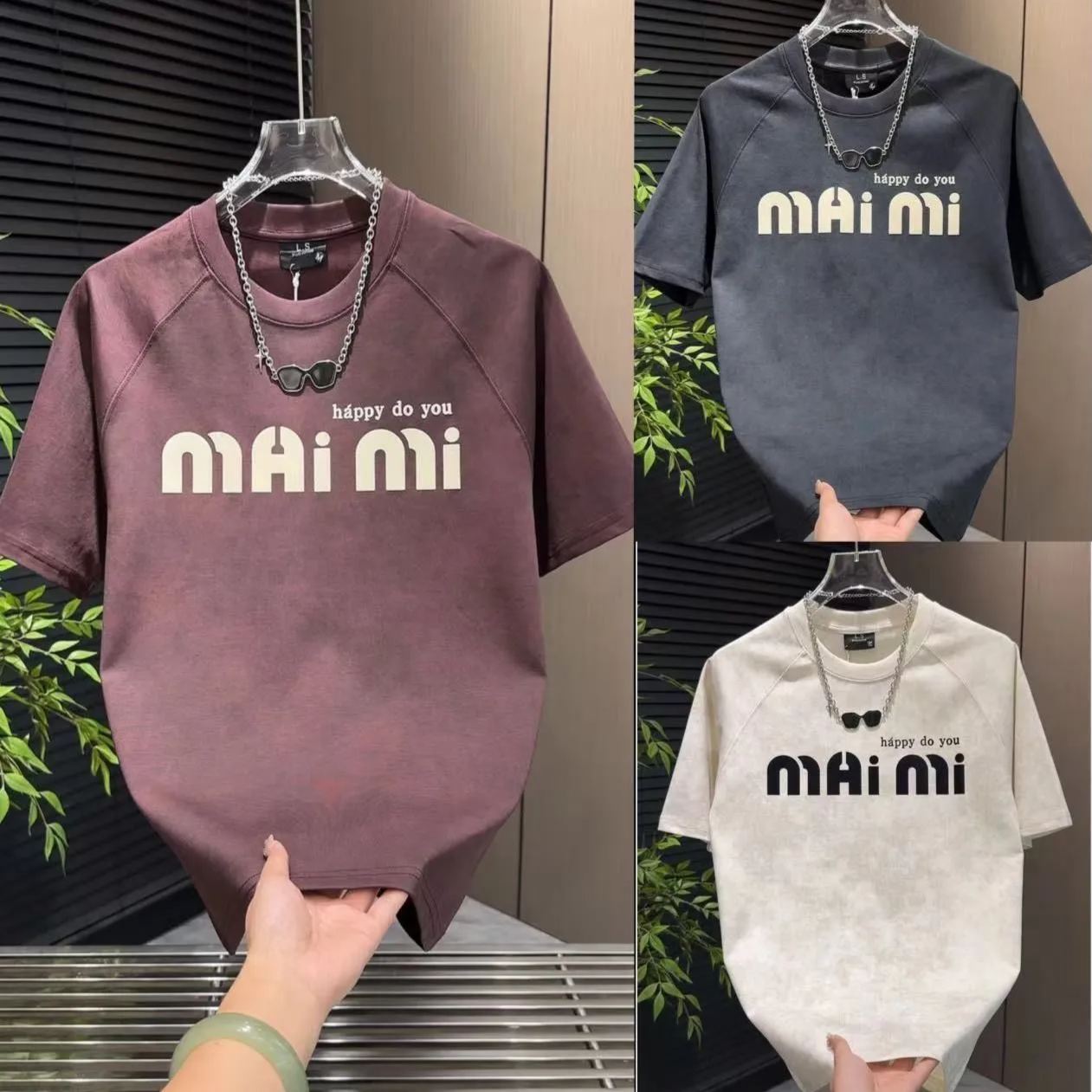 帥氣時尚休閒透氣簡約字母印花短袖T恤-vivivale