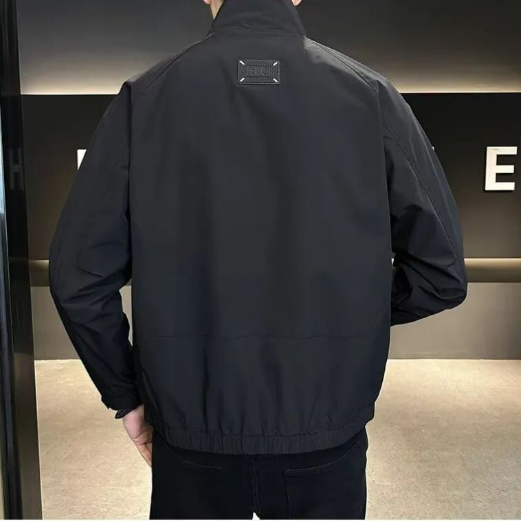 【單件/套裝】帥氣百搭防風夾克+白色長袖T恤+黑色工裝褲三件套-vivivale