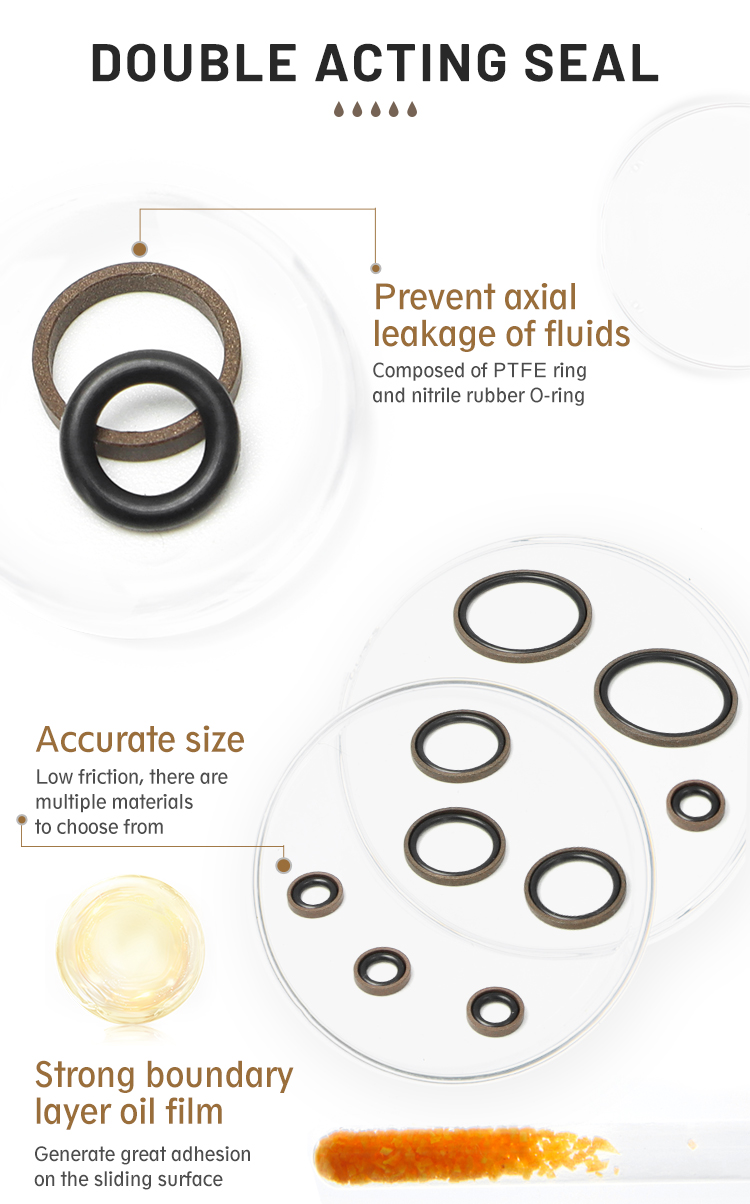 Piston oil seal small carbon ring