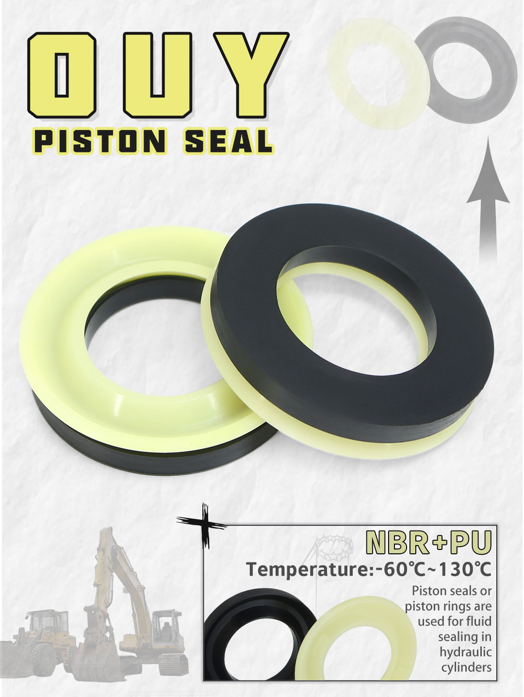 Rice white + black OUY oil seal