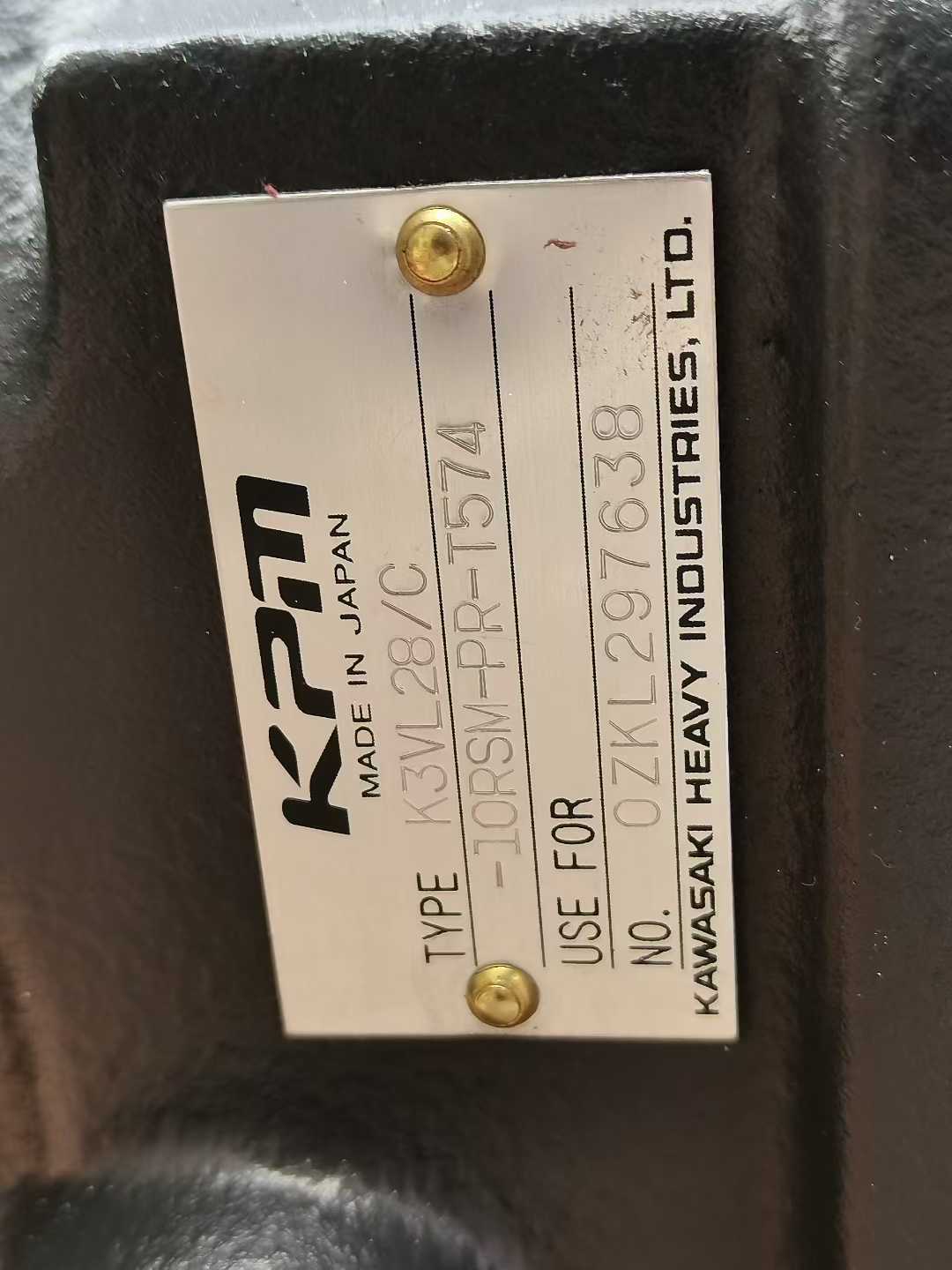 SANY485/550. KYB fan motor, Kawasaki fan pump // K3VL28/C -10RSM-PR-T574 USE FOR/0ZKL297638/0ZKL297638SANY-MA23WO110033071M25B01654