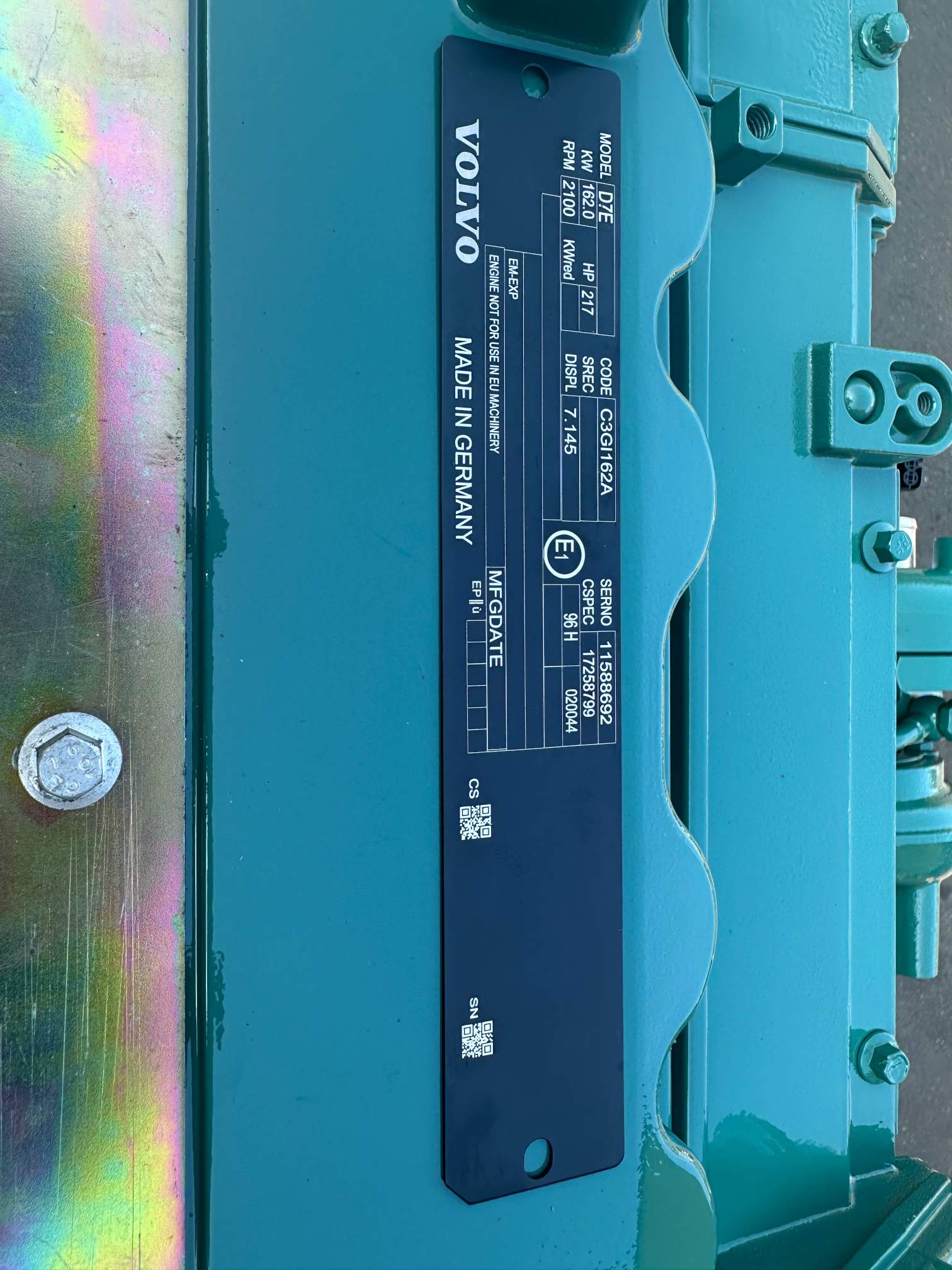 VOLVO D7E Oka (for loader application)