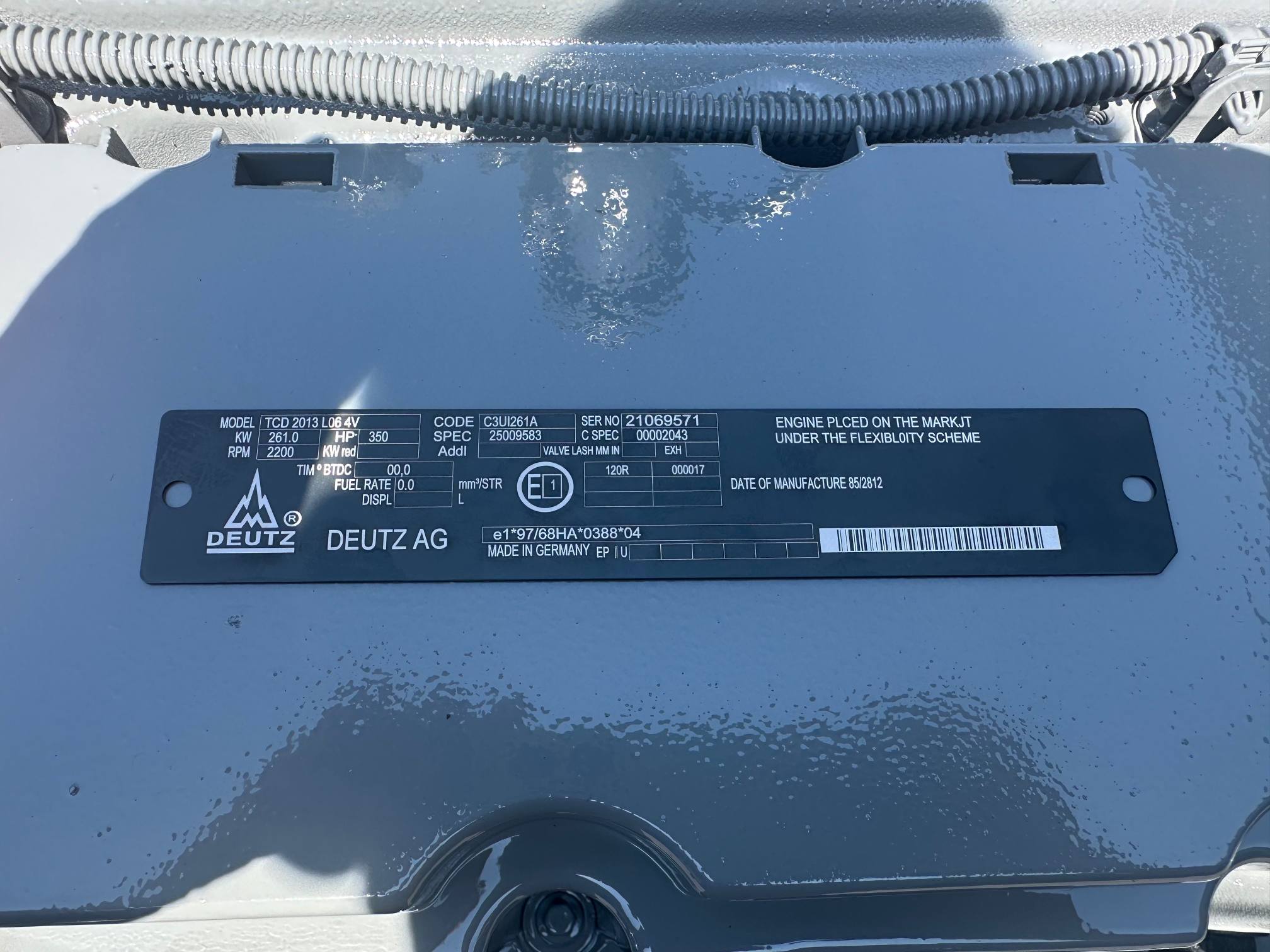 DEUTE/TDI 2013L064V diesel engine assembly - 4-stroke, 261KW