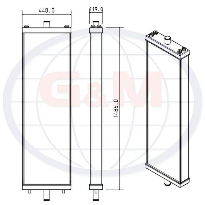 OEM Komatsu209-03-41121PC800 Radiator 1280*445*101