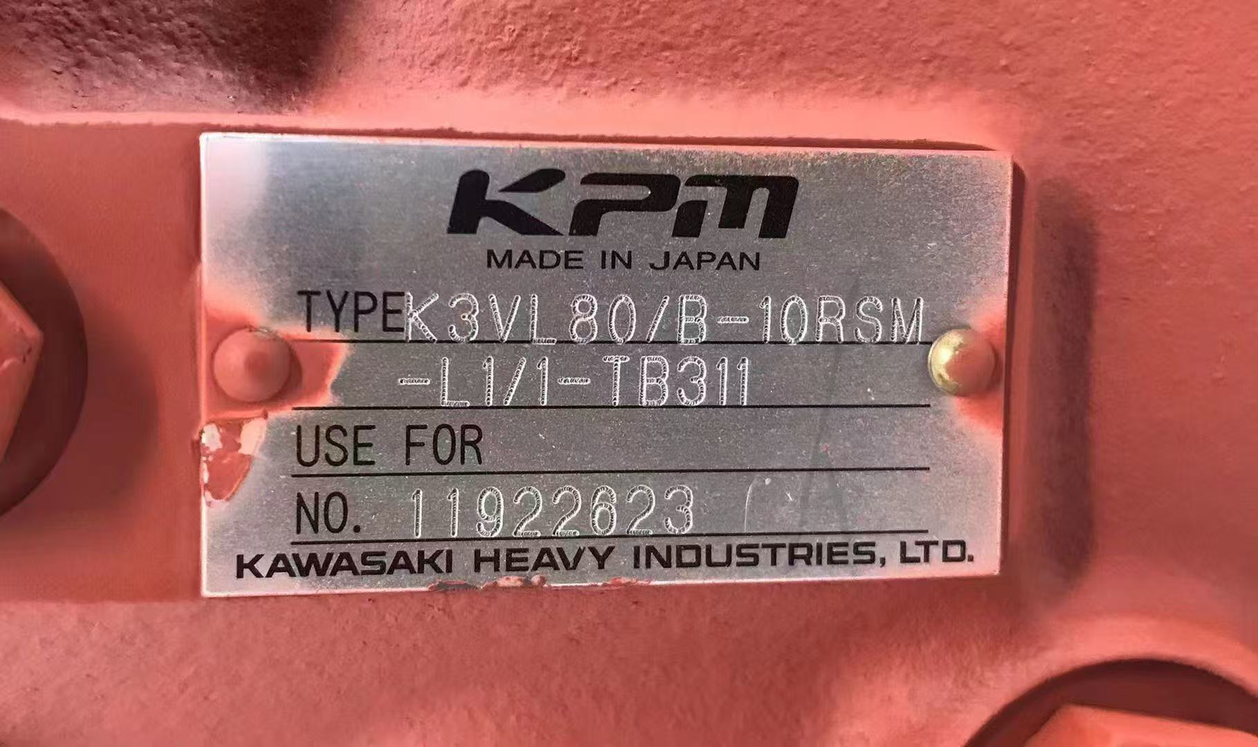 KPM hydraulic pump K3VVL80/B-10RSM-L1/1-TB31