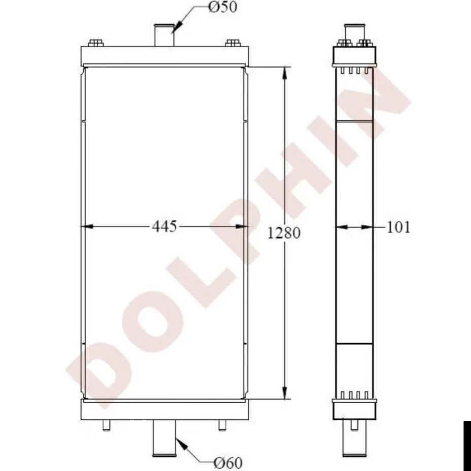 OEM Komatsu209-03-41121PC800 Radiator 1280*445*101