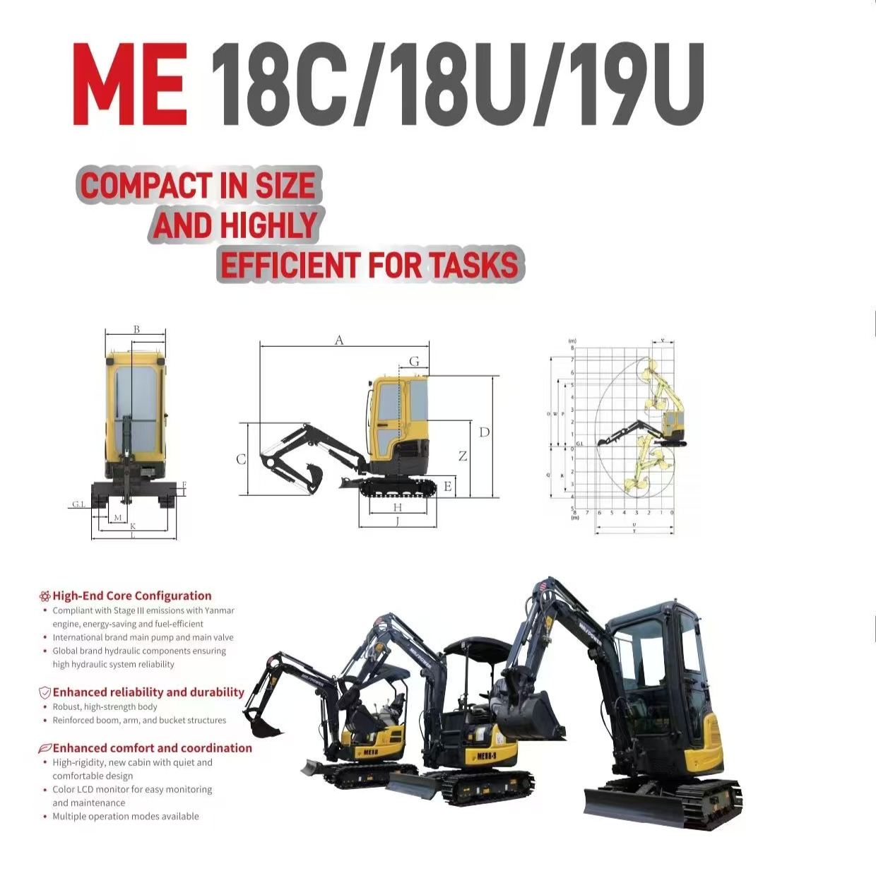 1.8-ton multi-functional mini excavator