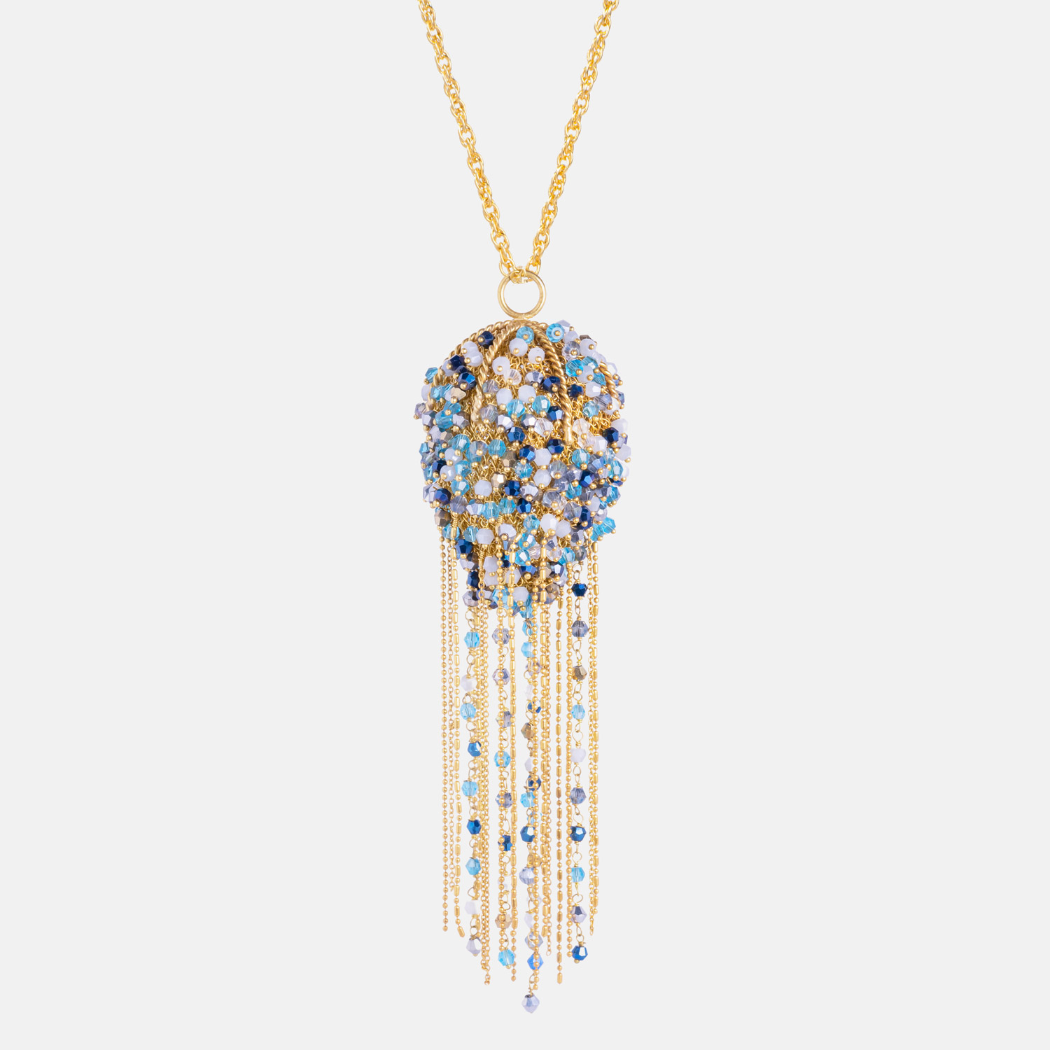 Aegea Gold Blue Necklace Romeo Delauris