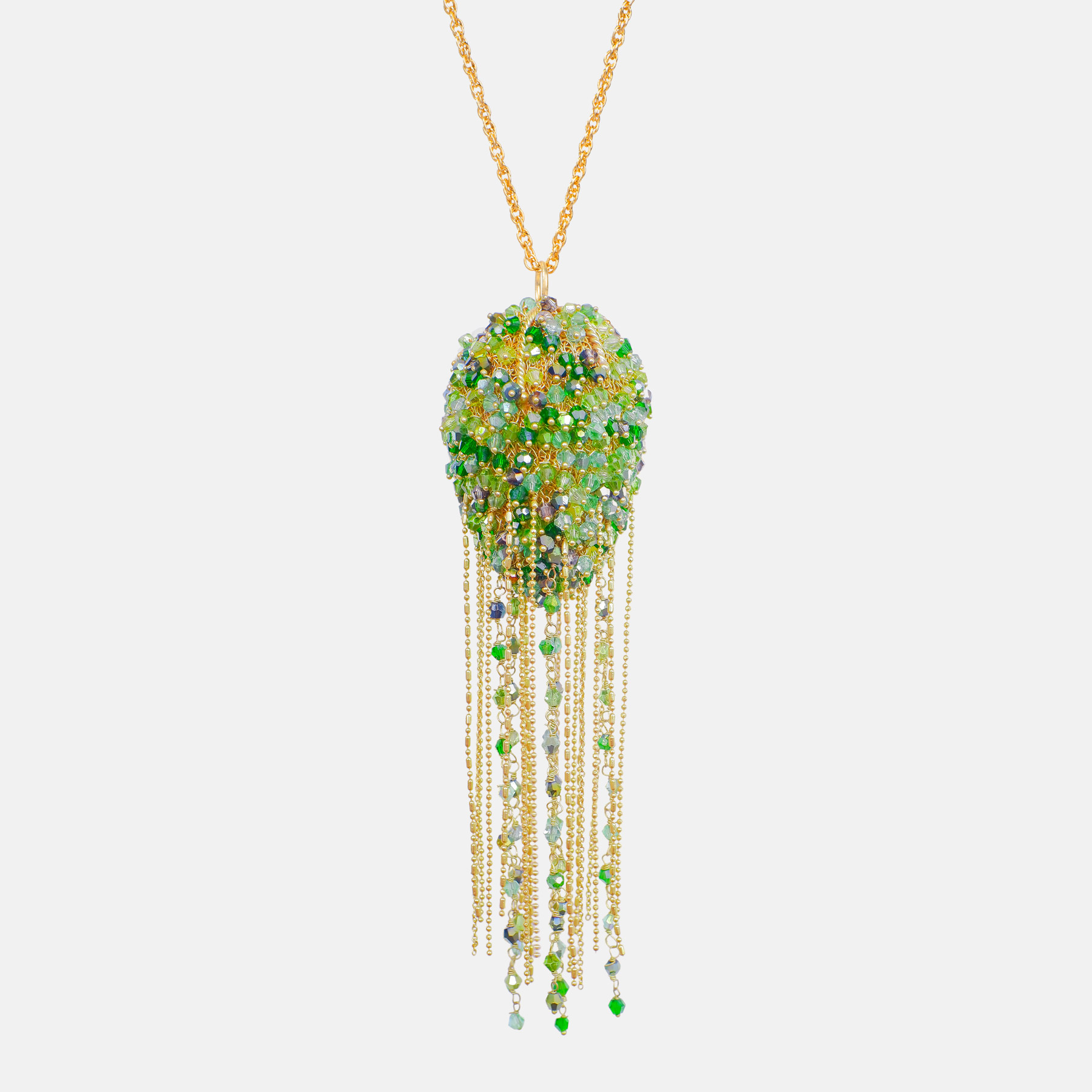 Aegea Gold Green Necklace Romeo Delauris