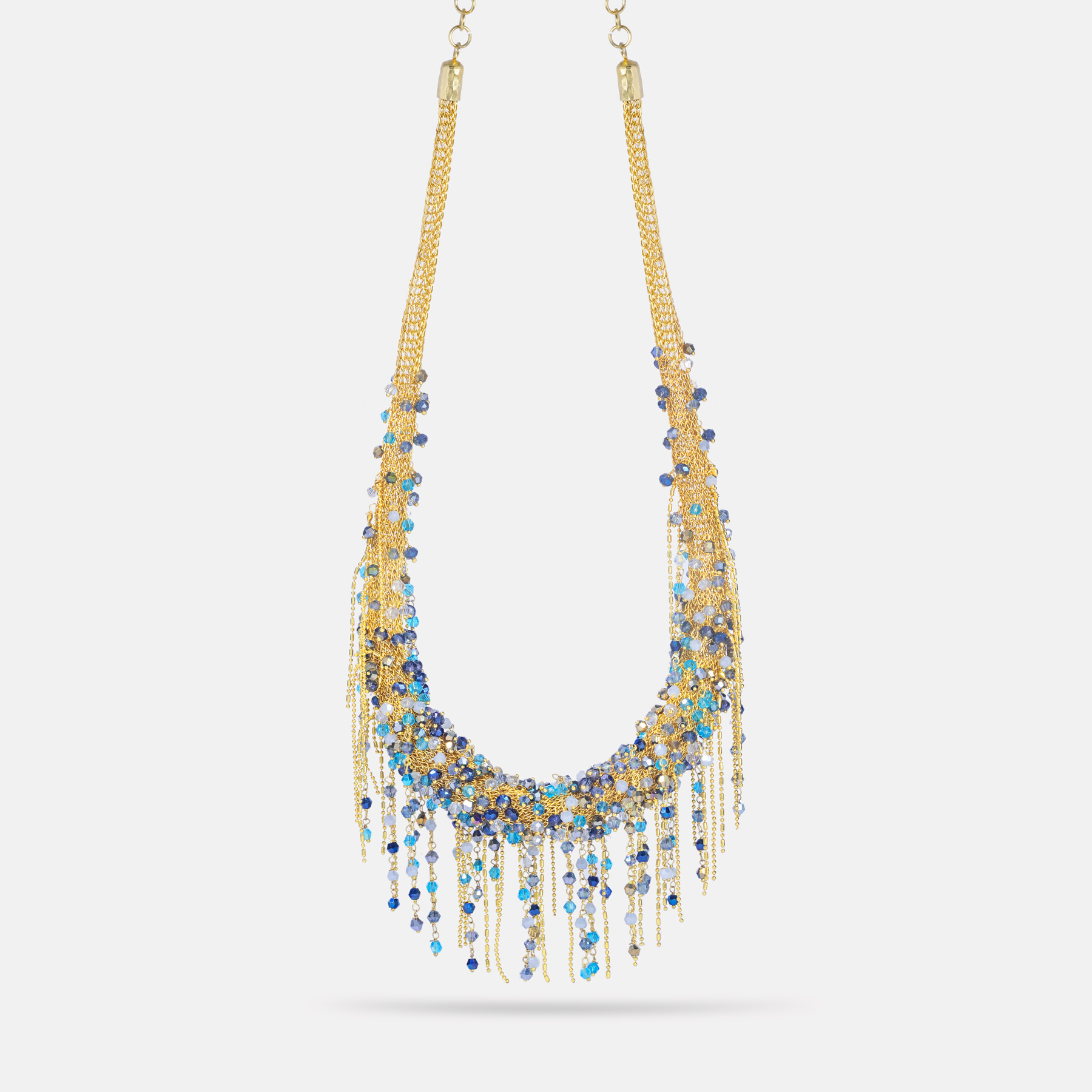 Aegle Gold Blue Necklace Romeo Delauris