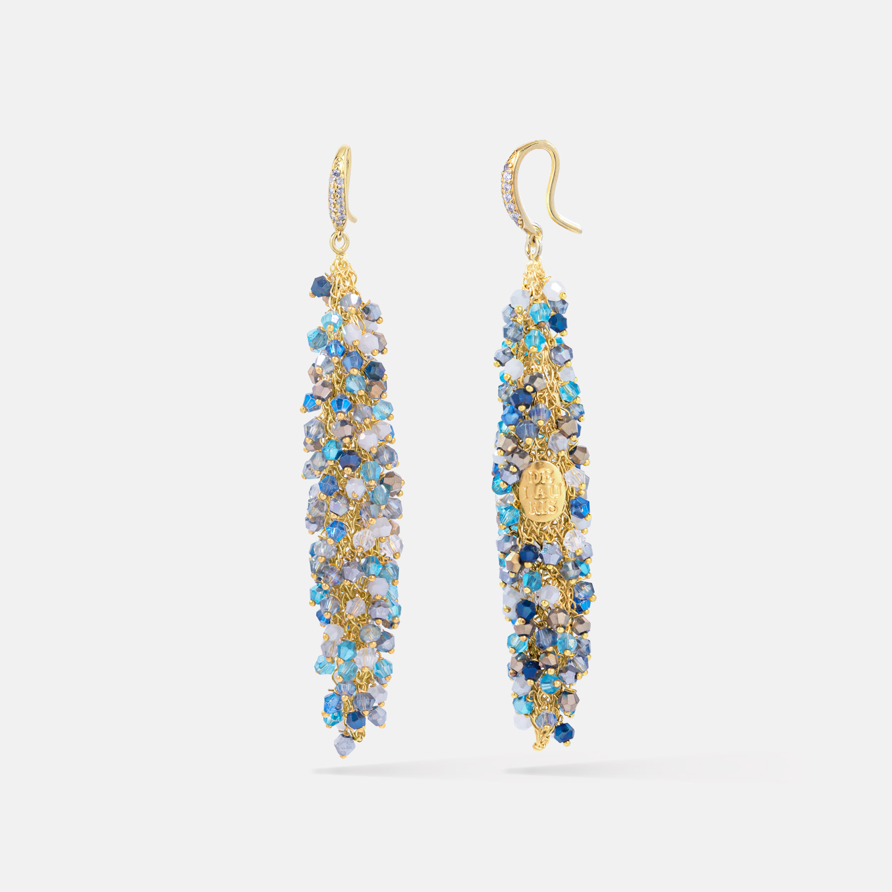 Calista Gold Blue Earrings Romeo Delauris