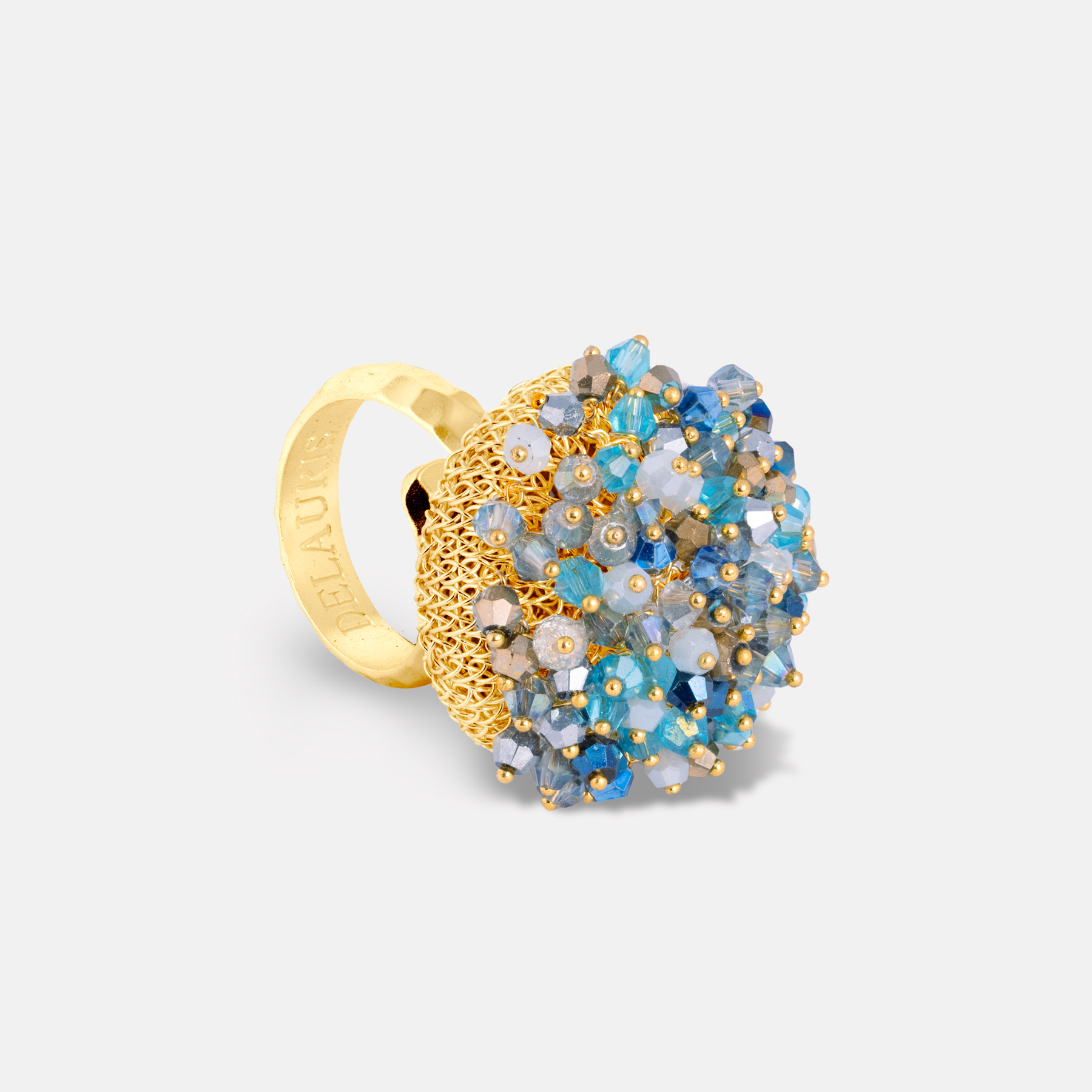 Iris Gold Blue Ring Romeo Delauris