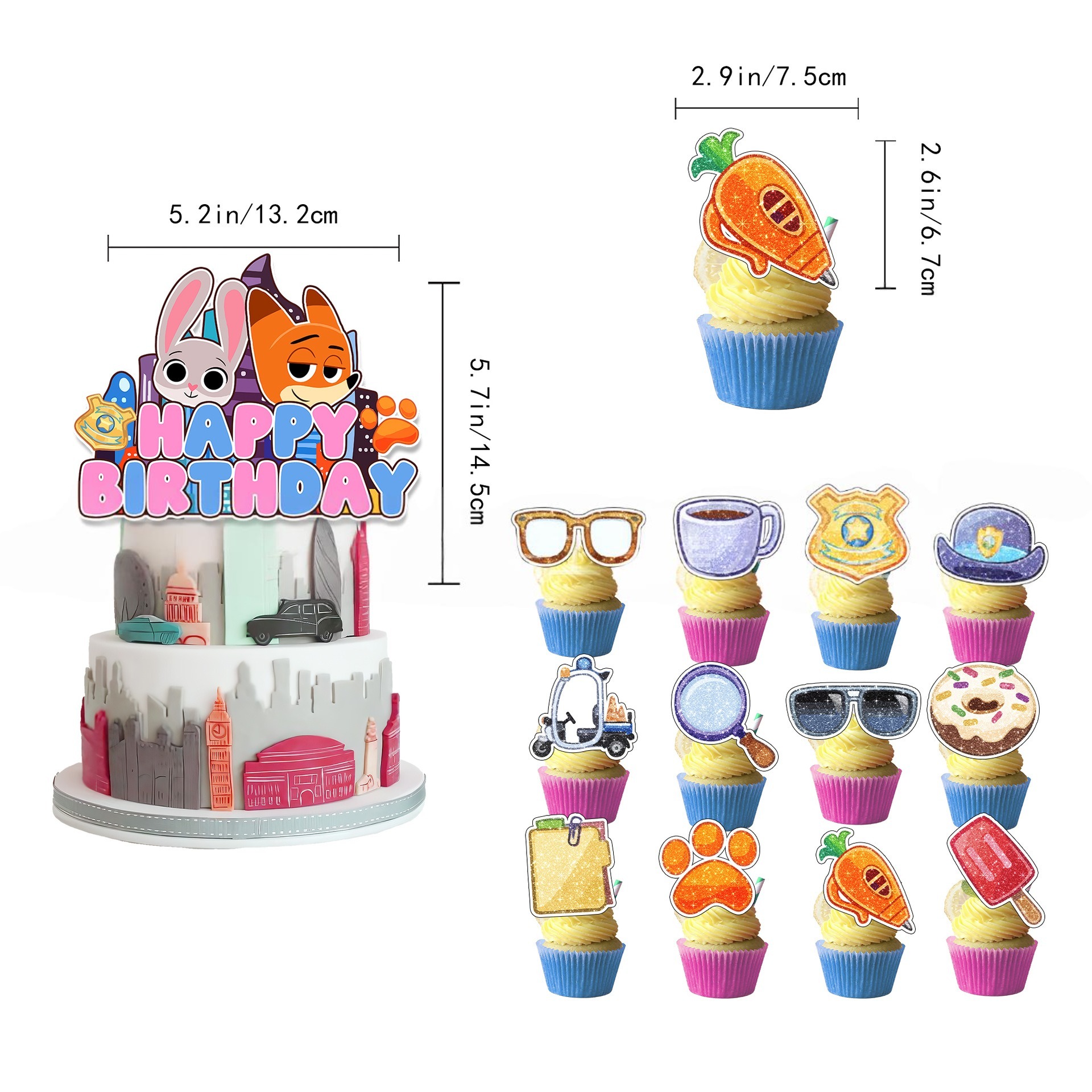 Zootopia Birthday Party Decorations Set