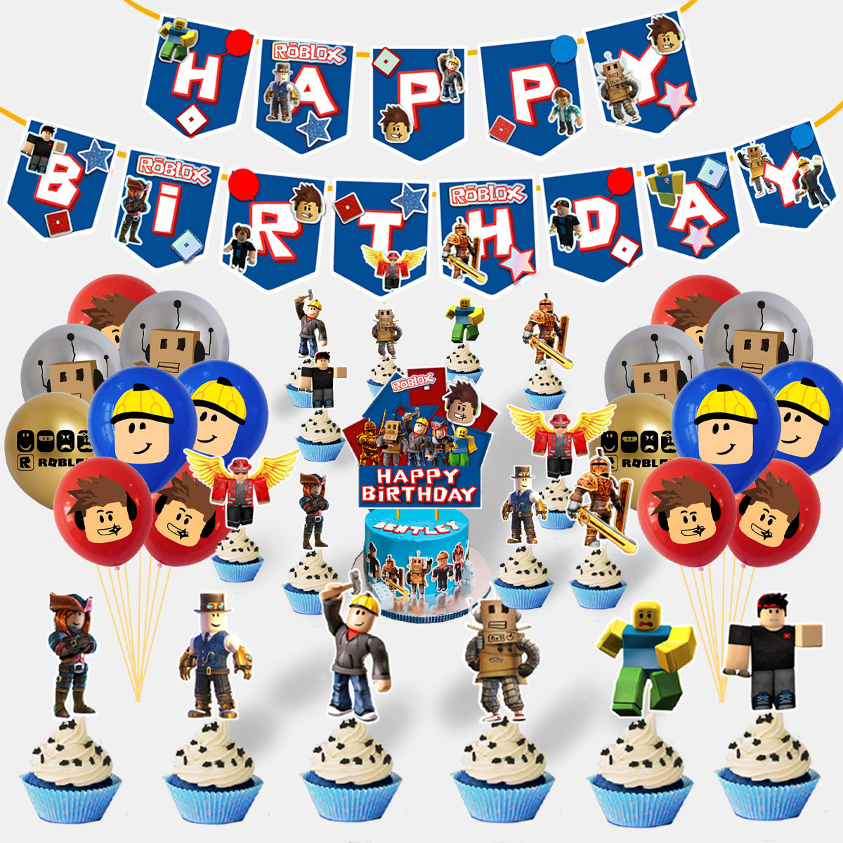 Roblox Birthday Party Decorations Set