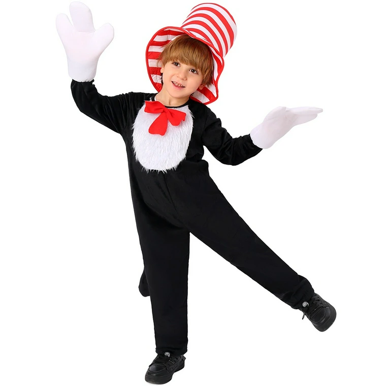 Kids Cat In The Hat Dr Seuss Onesie Costume