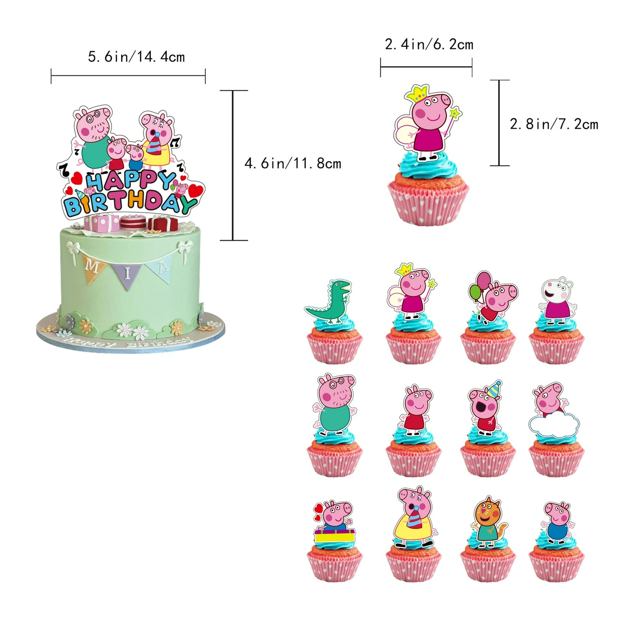 Peppa Pig Birthday Party Decorations Set