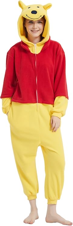 Adult Winnie Bear Onesie Costume Kigurumi Pajamas