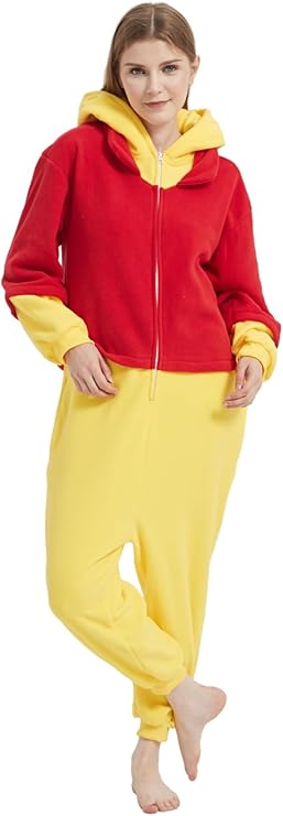 Adult Winnie Bear Onesie Costume Kigurumi Pajamas