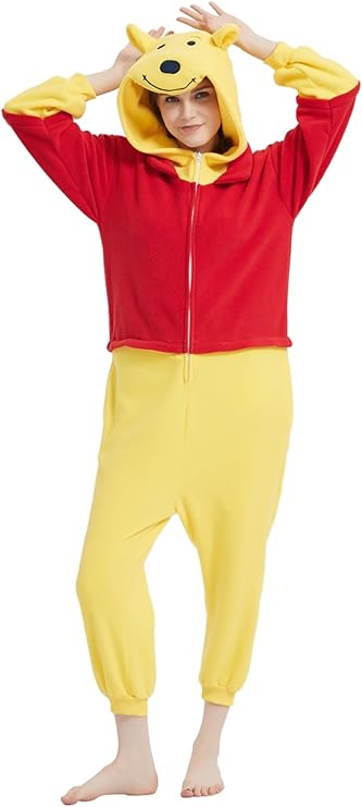 Adult Winnie Bear Onesie Costume Kigurumi Pajamas