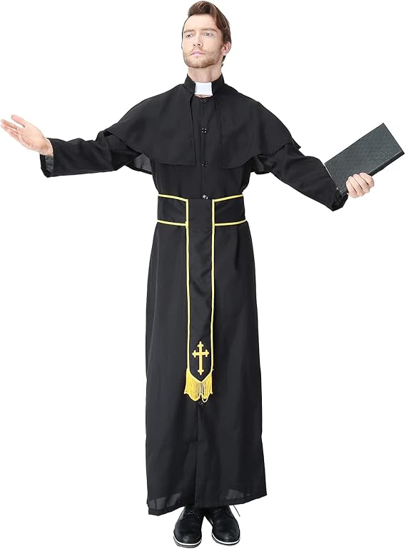 Medieval Priest Roman Clerygy Pastor Costume-Costume Works AU
