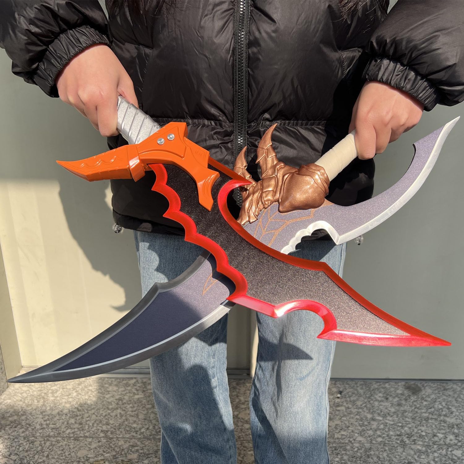 2PC Solo Leveling Sung Jinwoo Kasaka's Venom Fang & Knight Killer Dagger Metal