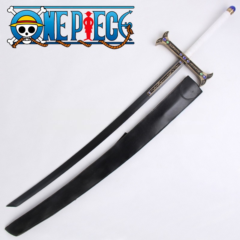 Premium One Piece Dracule Mihawk Black Blade Yoru Sword Metal Katana Cosplay