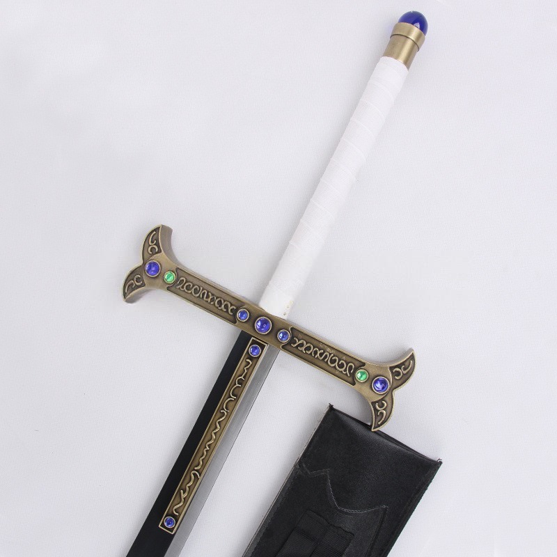 Premium One Piece Dracule Mihawk Black Blade Yoru Sword Metal Katana Cosplay