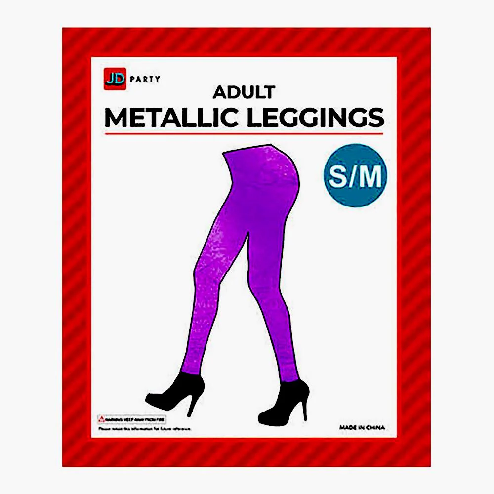 Adult Metallic Leggings - S/M-Costume Works AU