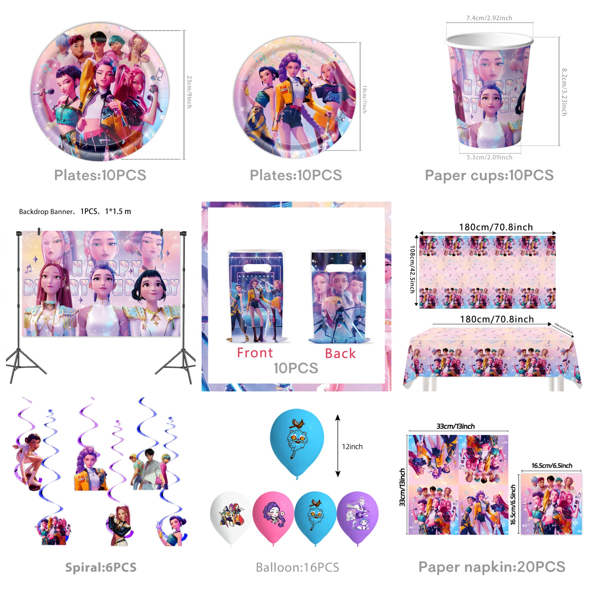 KPOP Demon Hunters Party Decorations