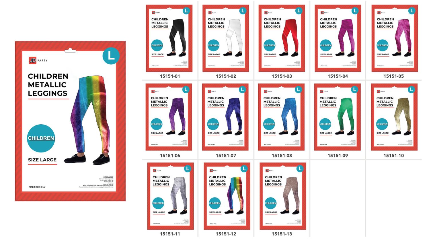 Children Metallic Leggings - Large-Costume Works AU