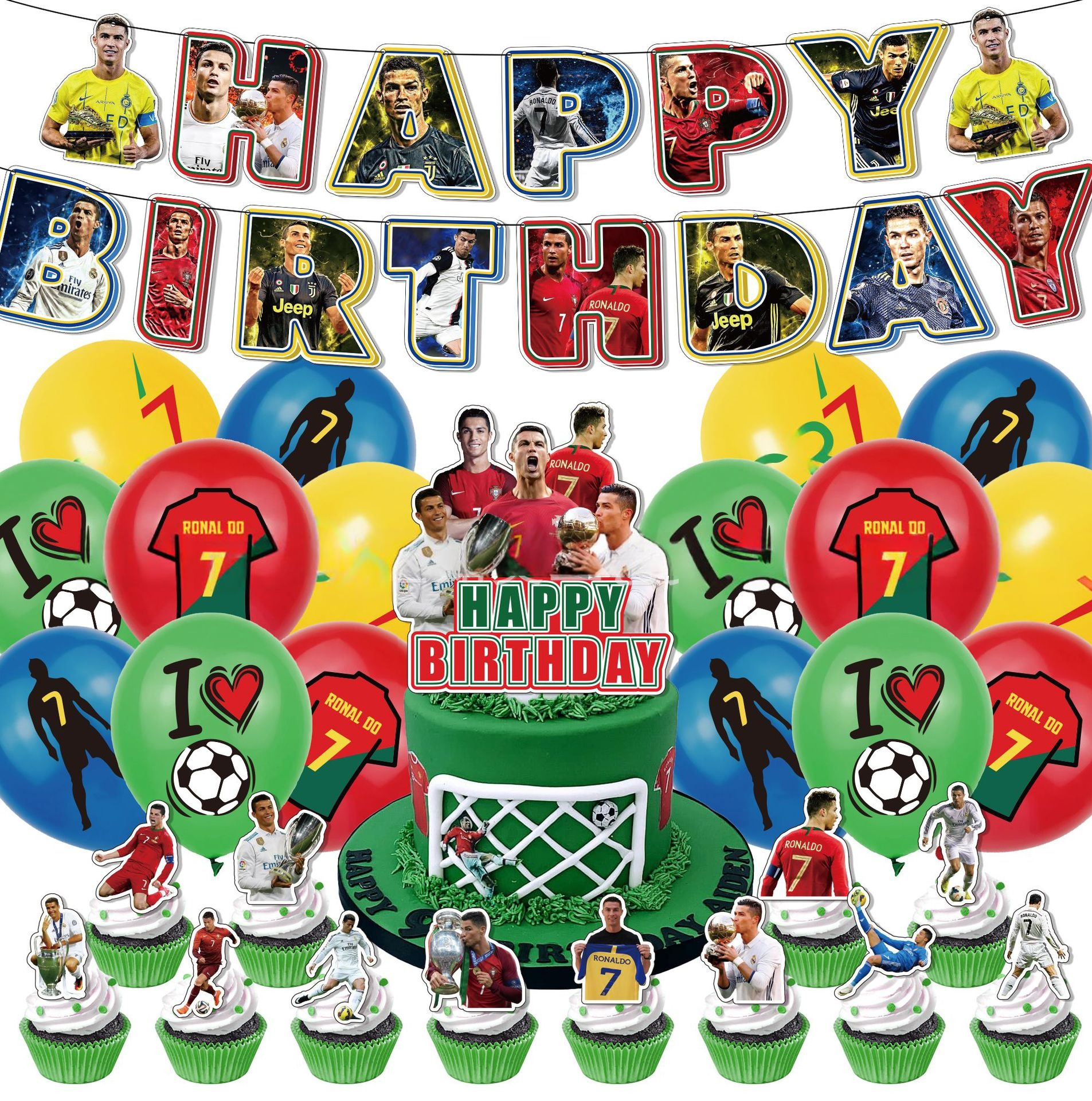 Cristiano Ronaldo Birthday Party Decorations Set