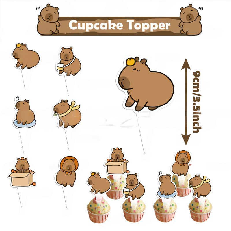 Capybara Birthday Party Decorations Set