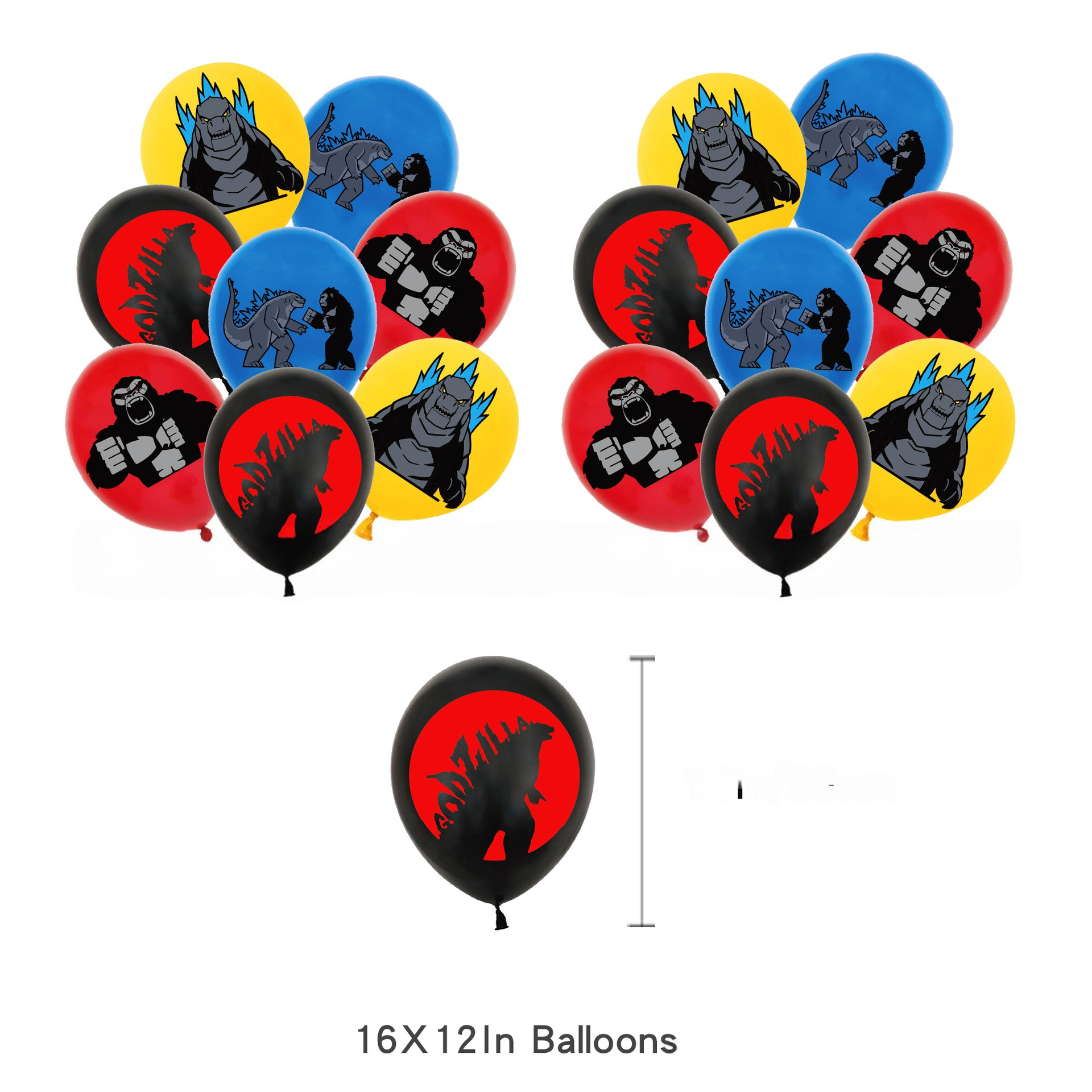 Godzilla vs Kong Birthday Party Decorations Set