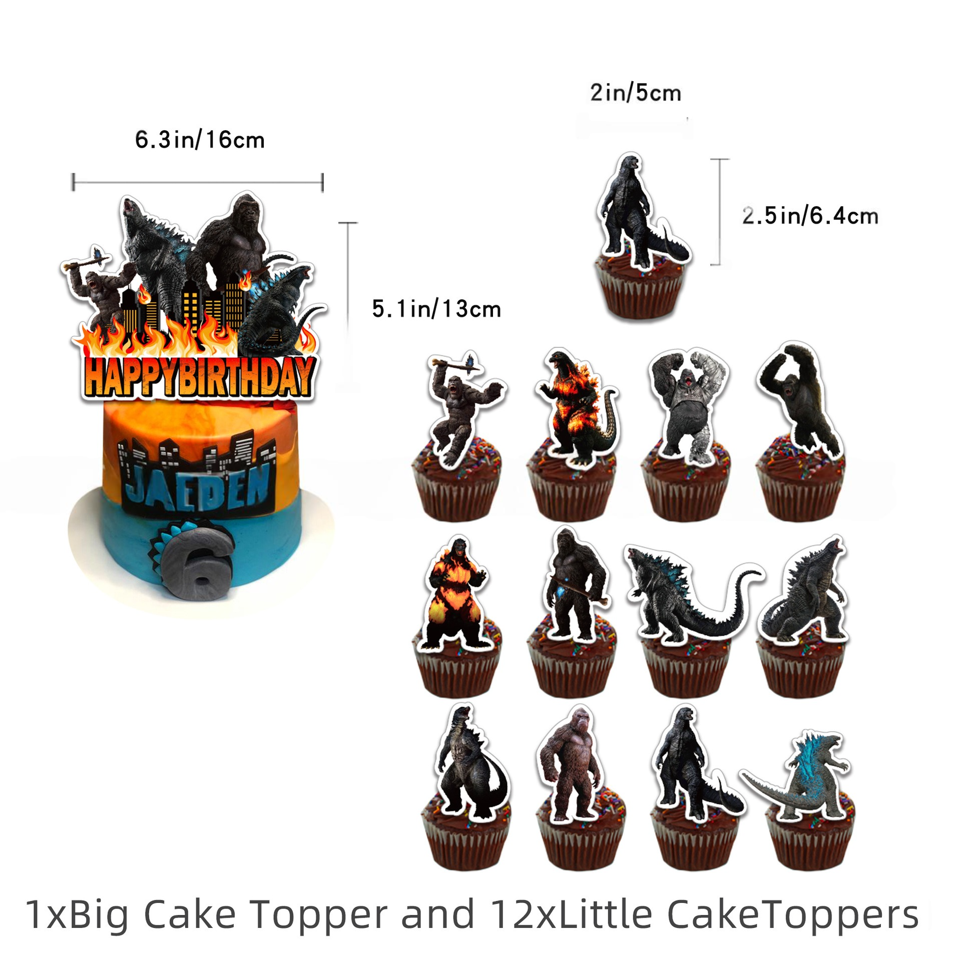 Godzilla vs Kong Birthday Party Decorations Set