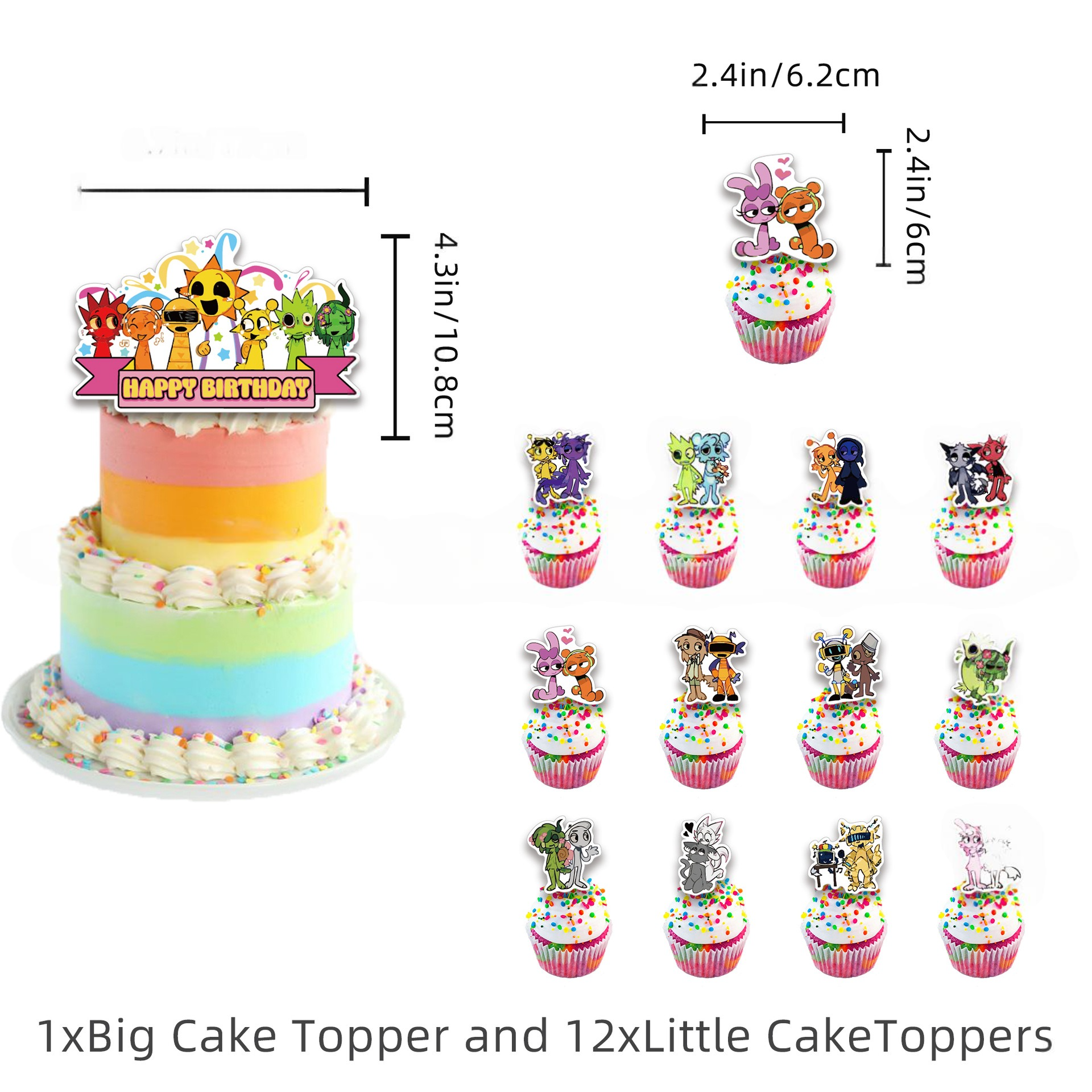 Sprunki Birthday Party Decorations Set