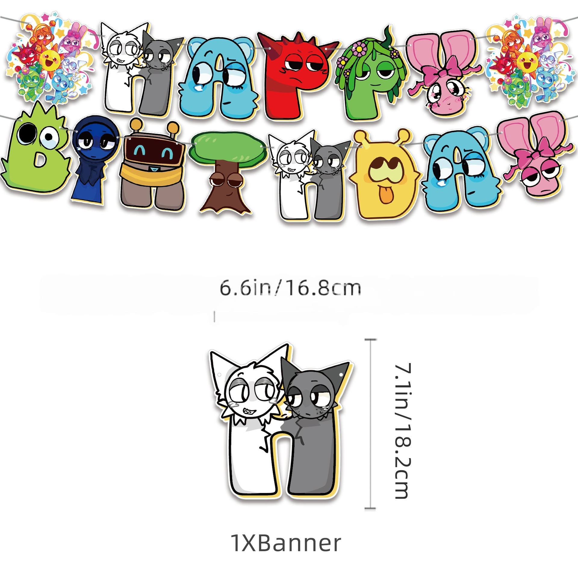 Sprunki Birthday Party Decorations Set