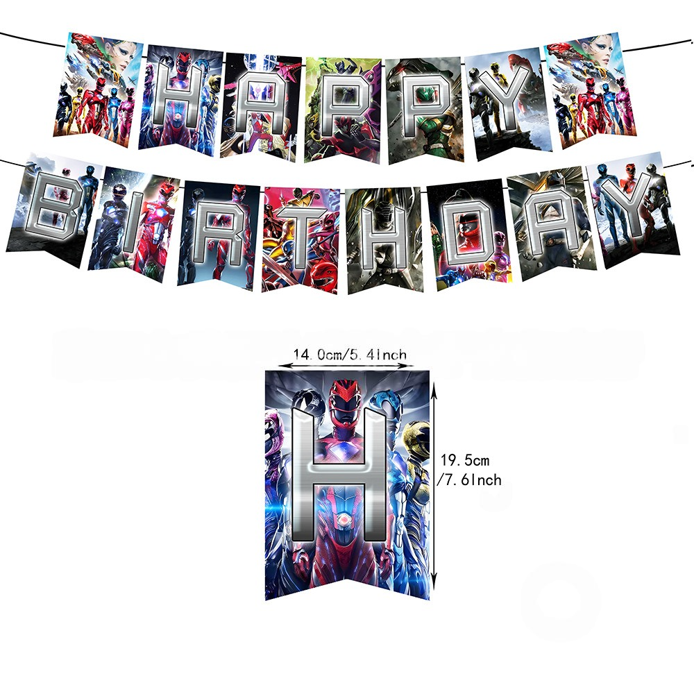 Power Rangers Birthday Party Decorations Set