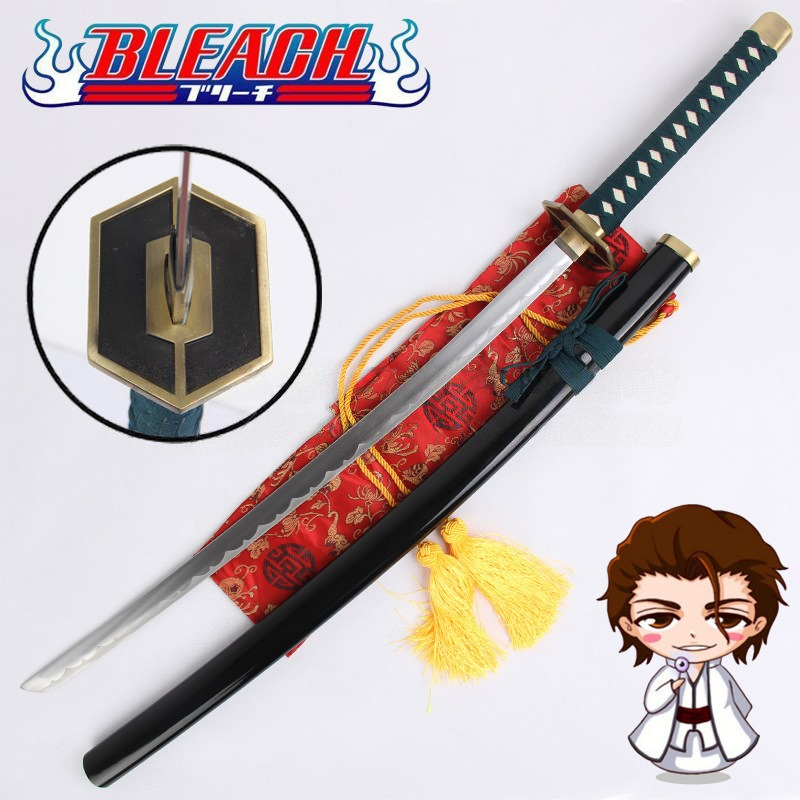 Bleach Sosuke Aizen Metal Sword Katana Anime Cosplay 104cm