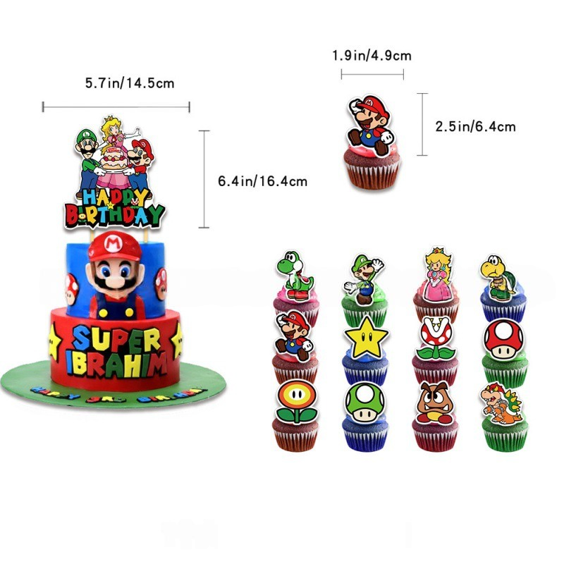 New Super Mario Birthday Party Decorations Set