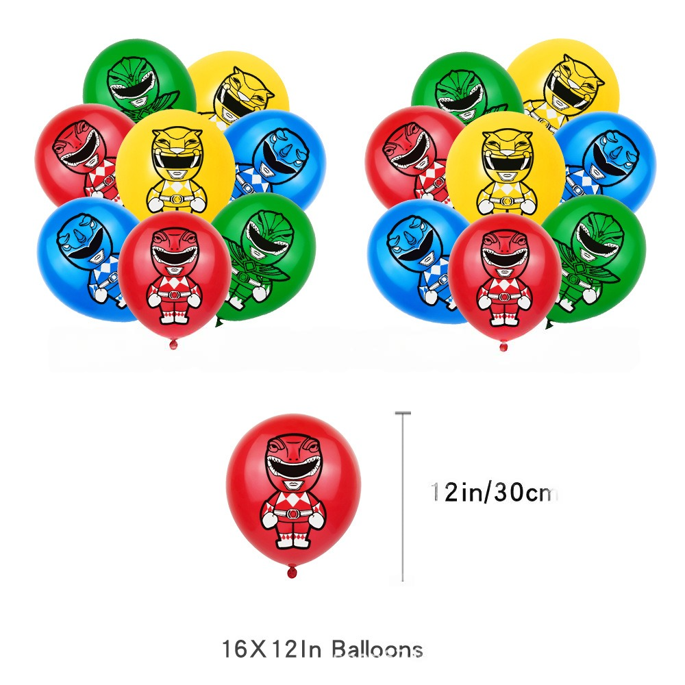 Cute Power Rangers Birthday Party Decorations Set