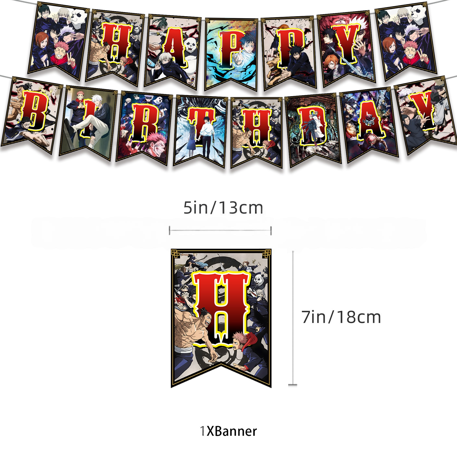 Jujutsu Kaisen Birthday Party Decorations Set