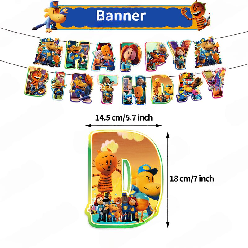 Dog Man Birthday Party Decorations Set